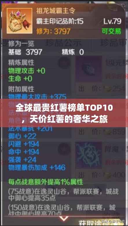 全球最贵红薯榜单TOP10,天价红薯的奢华之旅