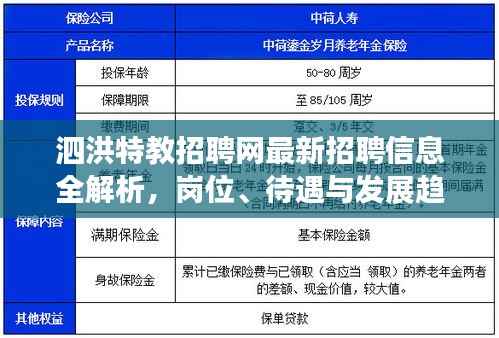泗洪特教招聘网最新招聘信息全解析,岗位、待遇与发展趋势一网打尽