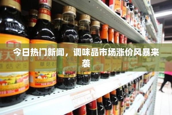 今日热门新闻，调味品市场涨价风暴来袭