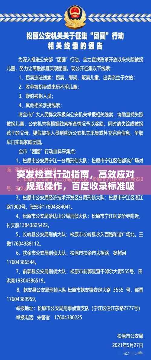 突发检查行动指南，高效应对，规范操作，百度收录标准吸睛标题